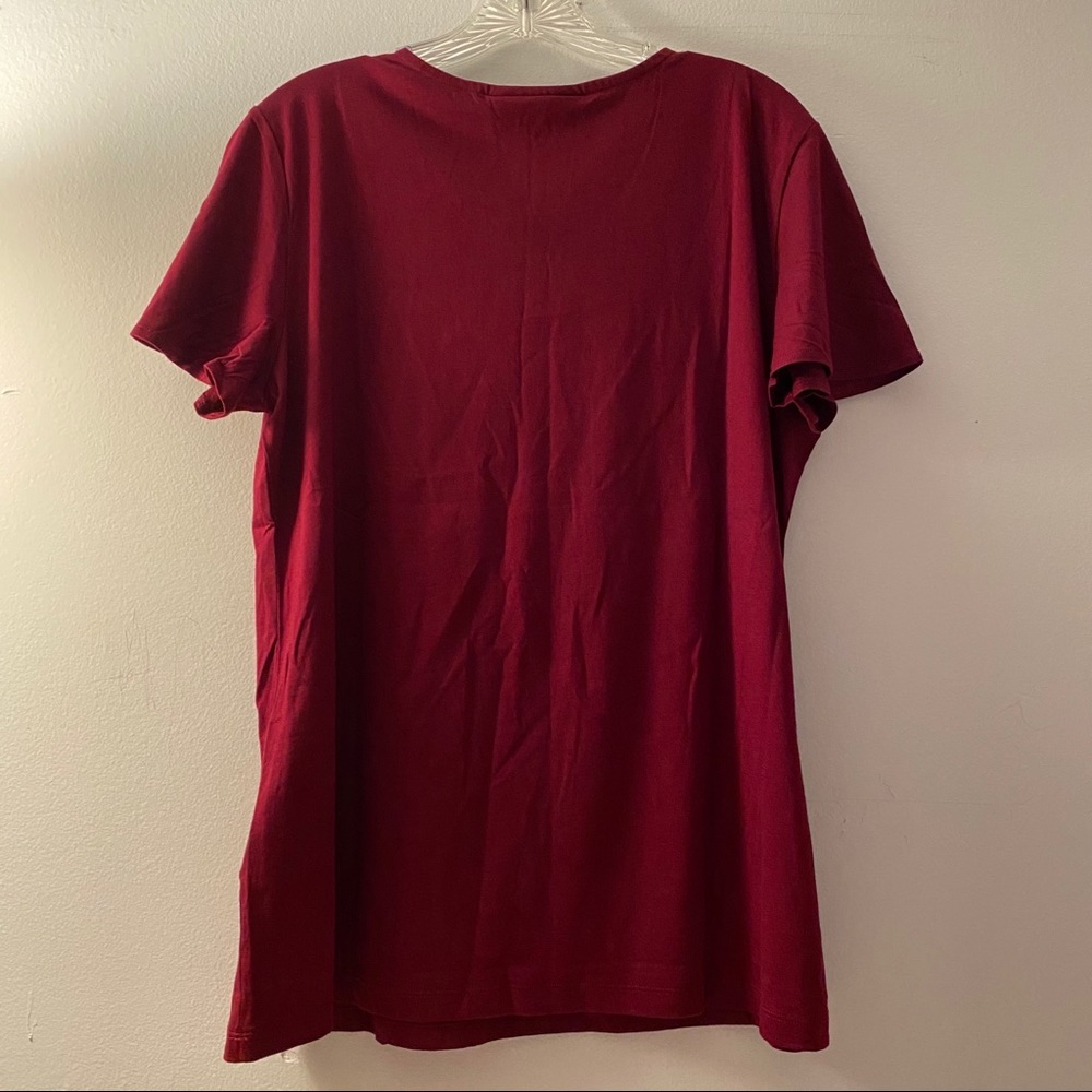 Karen Scott | Basketweave scoop neck tee - Picture 3 of 8